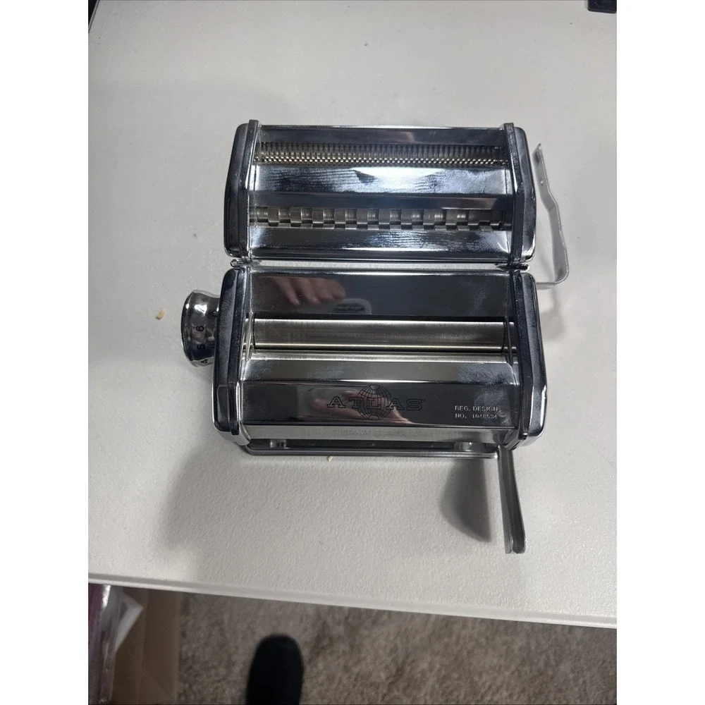 Marcato Atlas‎ Deluxe 150 Manual Crank Pasta Machine Noodle Maker Italy w/Crank